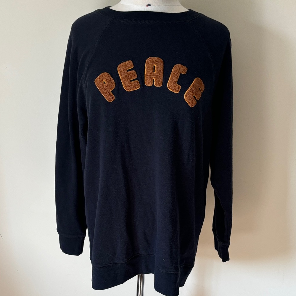 Navy American Eagle Ann-Mazingly Soft Jegging Fit Peace Sweater Size Medium